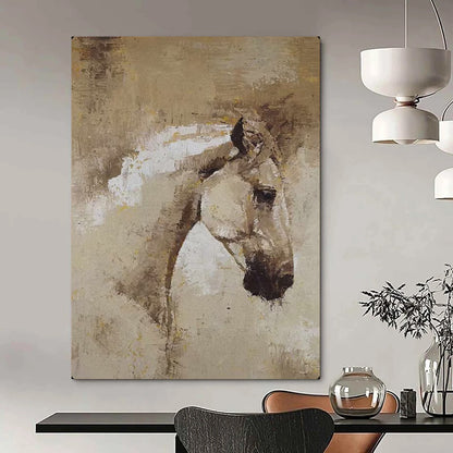 “Abstract Horse Portrait” – Impressionistic Oil Painting On Canvas CT2176