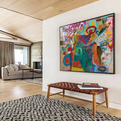 Colorful Abstract Forms - Abstract Expressionist Painting On Canvas DLZ244