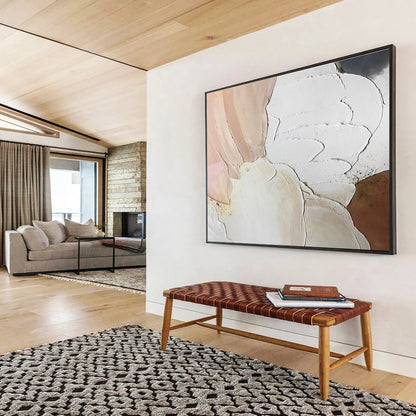 Textured Pastel Shapes Painting On Canvas DKH184