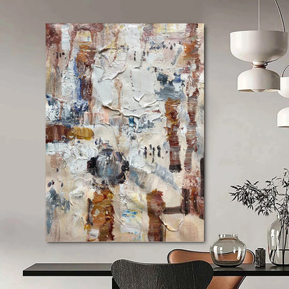 Textured Urban Abstract - Abstract Impasto Painting On Canvas DKH1302