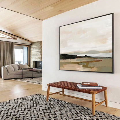 Soft Tones Landscape Serene Terrain Painting On Canvas DKH242