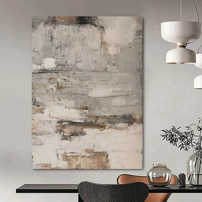 “Gray - White & Brown Fragmented Repeat” – Abstract Repeat Art CT0973