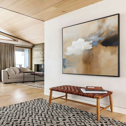 Soft Cloud - Inspired Abstract “Dreamy Cloud Drift” Painting On Canvas DKH090