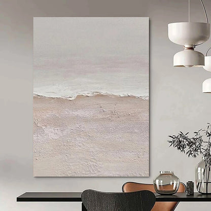 “Textured Beach Scene with Soft Tones” - Calming Landscape Painting On Canvas DKH1124