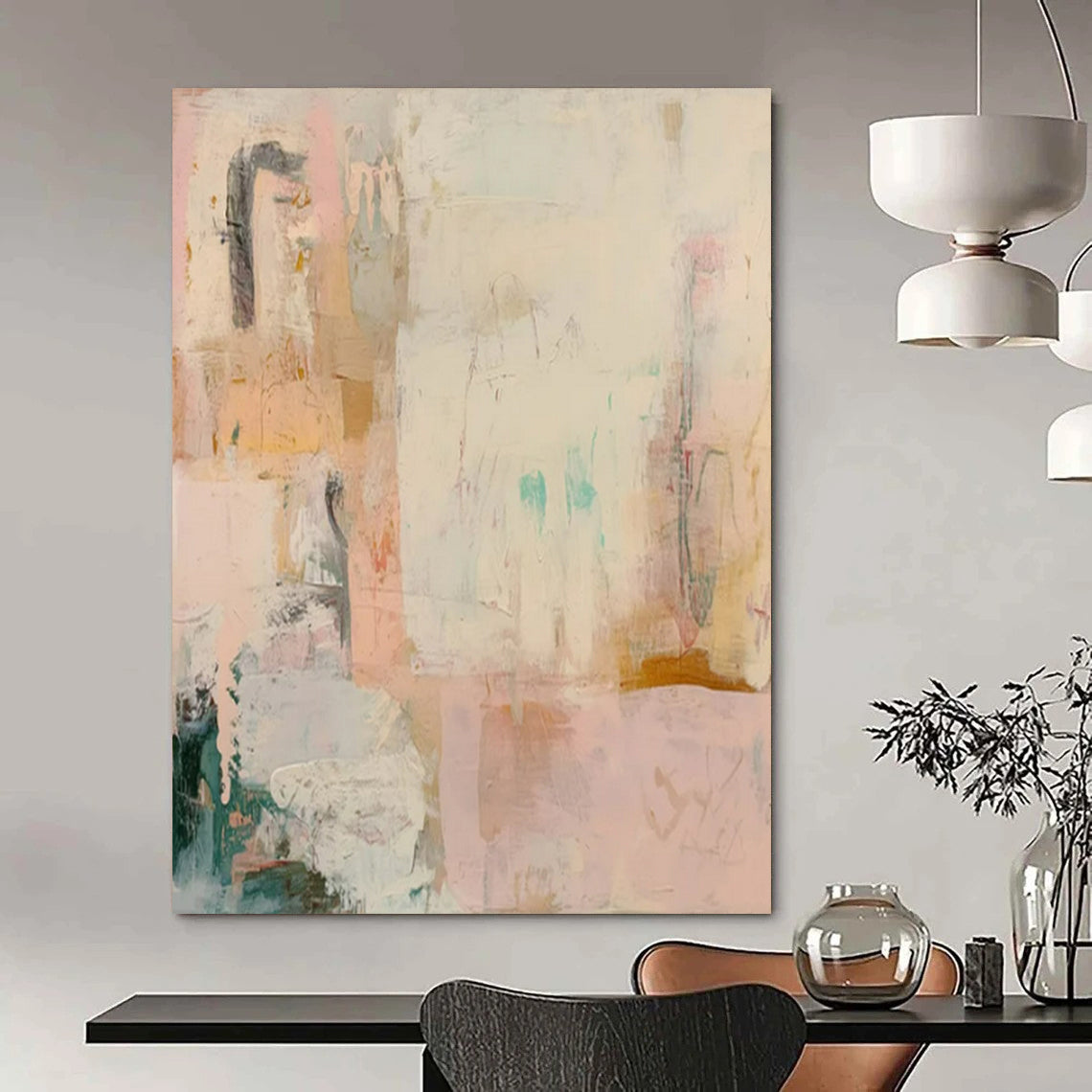 “Pastel Abstract” ，Abstract Expressionist Acrylic Painting CT0942