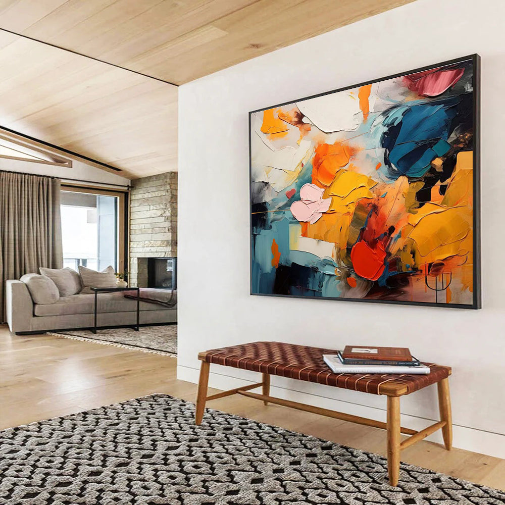 “Color - Blocked Abstract” - Dynamic Abstract Painting On Canvas DKH831