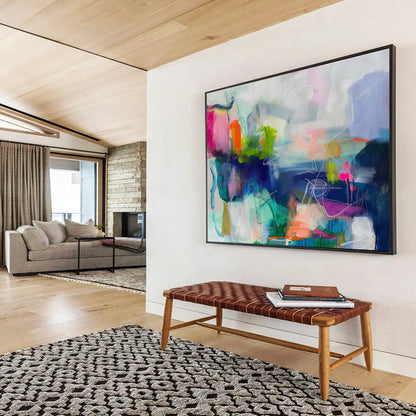 “Bold Color Chaos & Calm” Abstract Acrylic Painting On Canvas DKH474