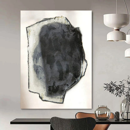 “Gray & Black Abstraction” - Subtle Abstract Painting On Canvas CT2252