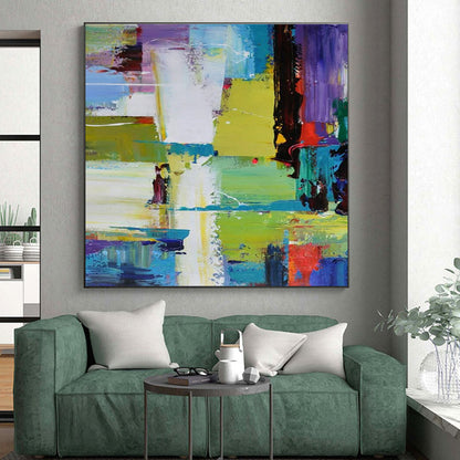 “Vibrant Color Blocks” ，Abstract Expressionist Acrylic Painting CT0896