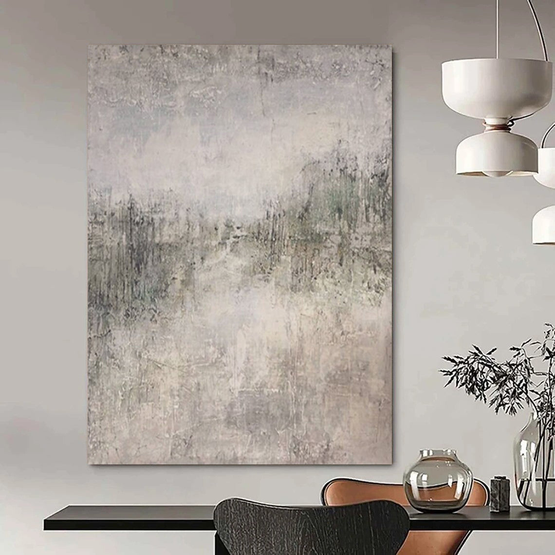 “Misty Textured Abstract” ，Abstract Textured Acrylic Painting CT0959