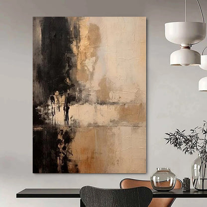 Earth - Toned Abstract Landscape - Oil on Canvas CT1217