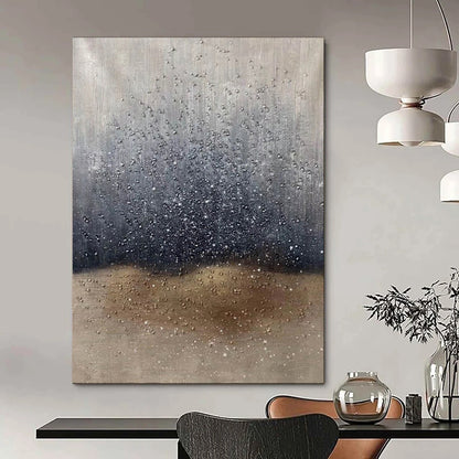 “Gilded Grays and Reflections - Abstract Landscape” - Acrylic Abstract Art CT1969