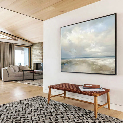 Light and Airy Beach Scene Painting On Canvas DKH322