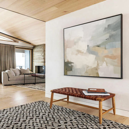 Pastel Tones Abstract Soft Shapes Painting On Canvas DKH246