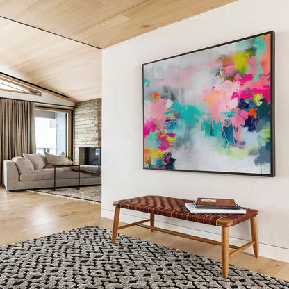 “Pastel Pop Abstract” Abstract Acrylic Painting On Canvas DKH475