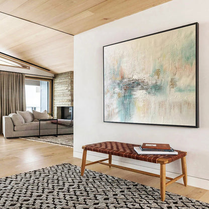 Soft Pastel Abstract Landscape Painting On Canvas DKH290