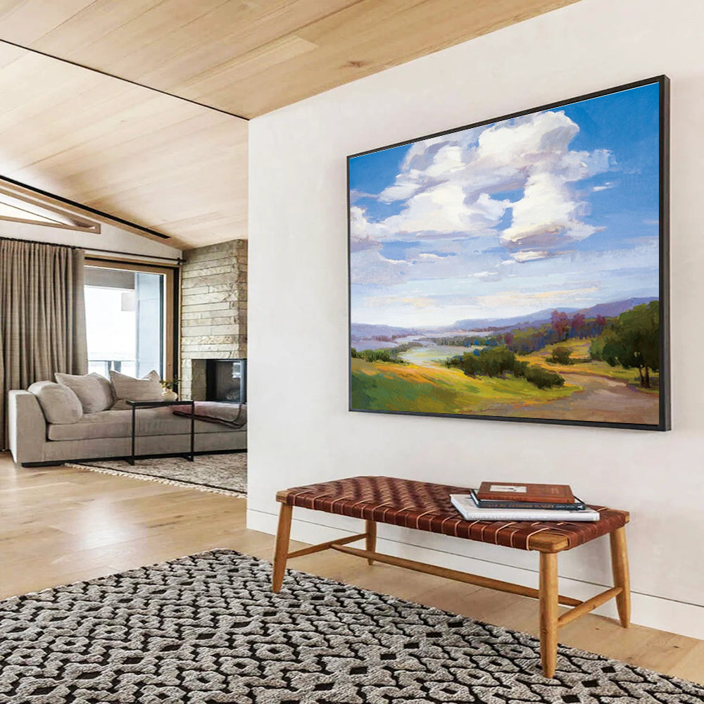 “Vibrant Sky - Land” Impressionist Oil Painting On Canvas DKH434