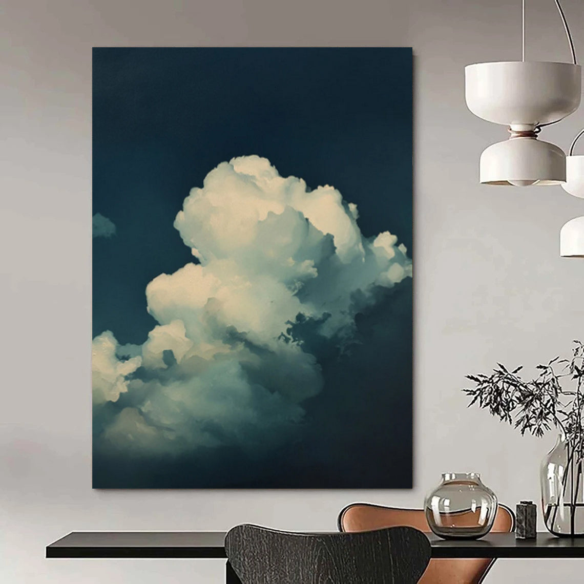 “Evening Sky Clouds” - Realist Impressionist Painting On Canvas DTP020