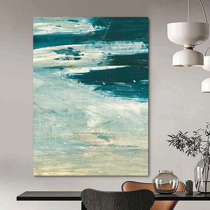 “Turquoise Ocean Waves” - Impressionistic Seascape Painting On Canvas DTP176