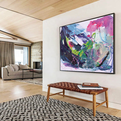 “Vibrant Color Explosion” Abstract Acrylic Painting On Canvas DLZ131