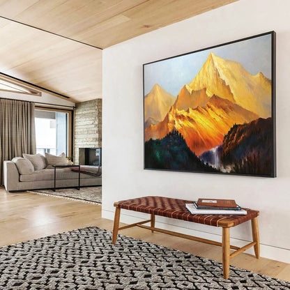 “Golden Mountain Landscape” Realistic Oil Painting On Canvas DKH433