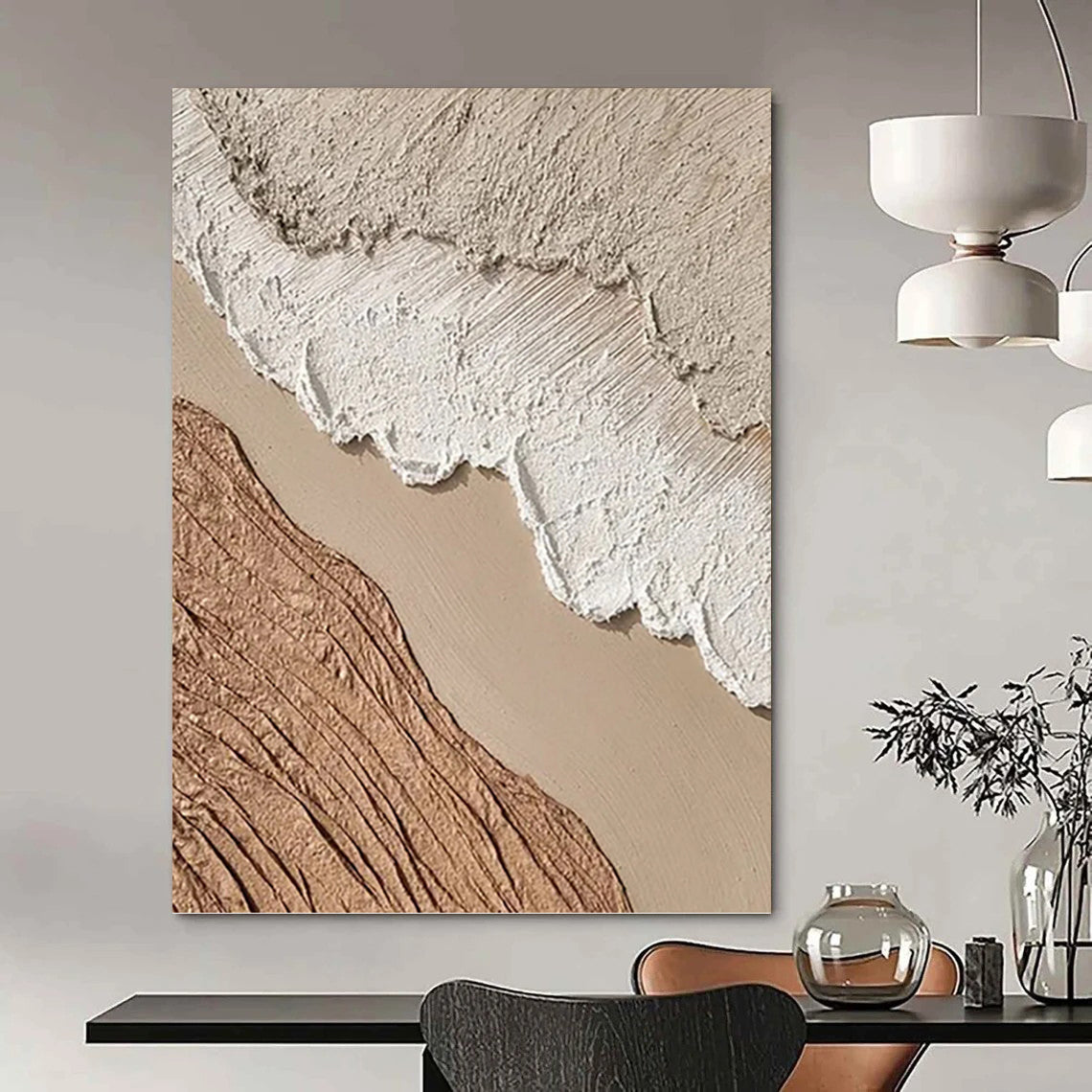 “Earth - Toned Textured Layers - Nature's Palette” Painting On Canvas DKH1130