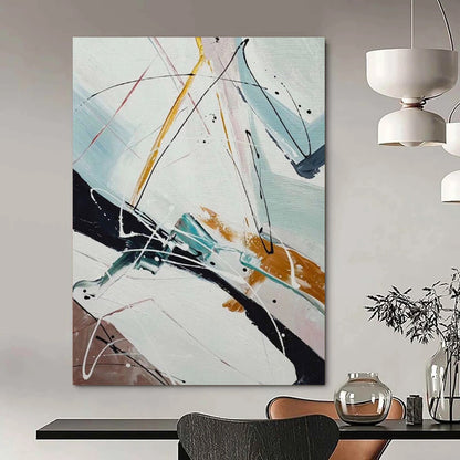 “Dynamic Linear Abstraction” - Abstract Expressionist Painting On Canvas DTP046
