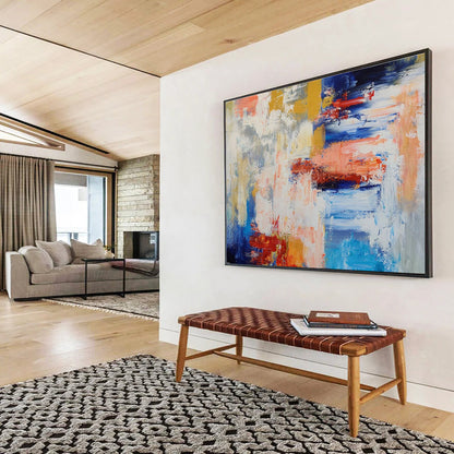 Vibrant Abstract Fusion - Abstract Expressionist Painting On Canvas DKH646