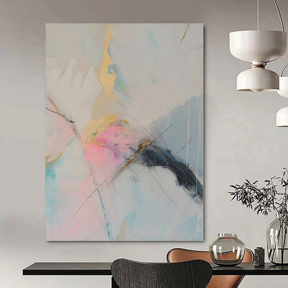 “Pastel Abstract with Gold” – Abstract Expressionist Painting CT1179