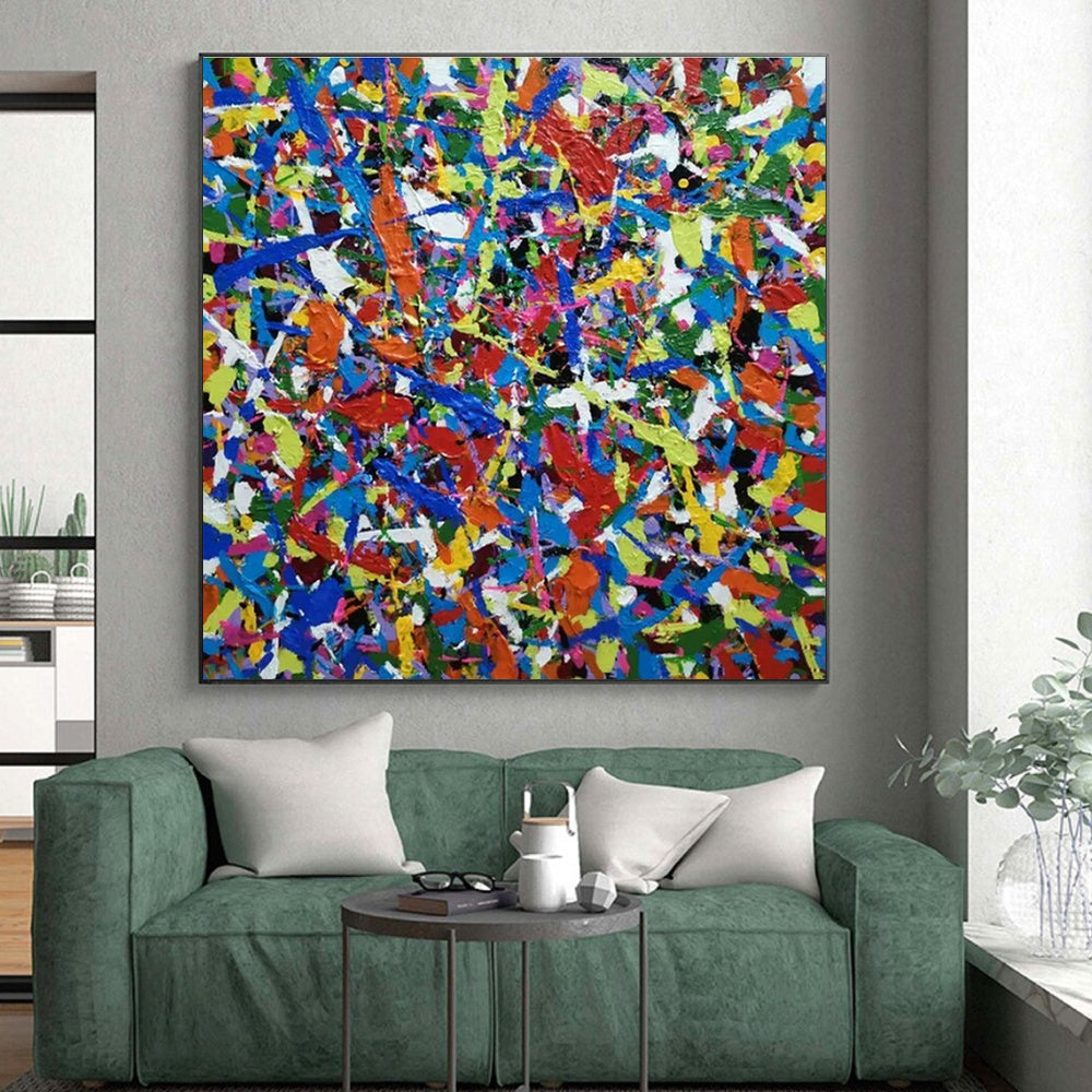 “Color Explosion” ，Abstract Expressionist Drip Art CT0899