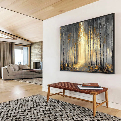“Misty Forest Path” Landscape - inspired Oil Painting On Canvas DLZ159