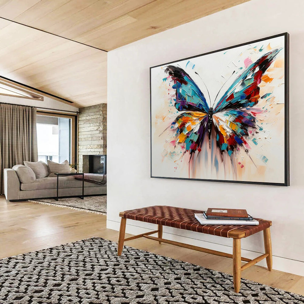 “Colorful Butterfly Wings” Abstract Animal Painting On Canvas DLZ054