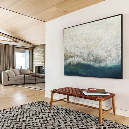 Serene Textured Seascape Painting On Canvas DKH298