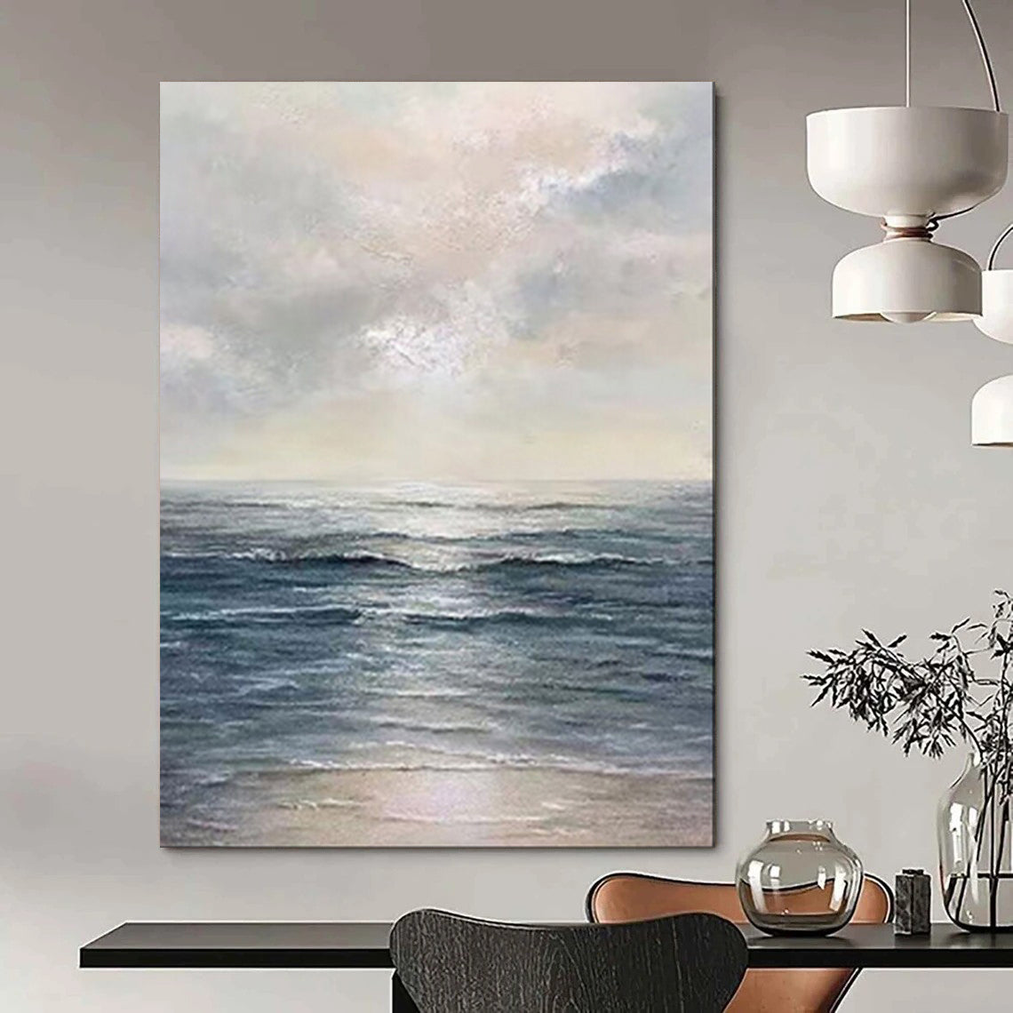 “Serene Sea at Dawn” – Realistic Seascape Oil CT2101
