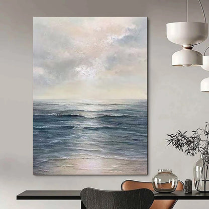 “Serene Sea at Dawn” – Realistic Seascape Oil CT2101