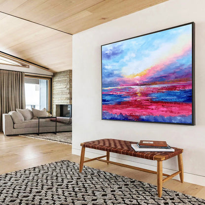 Colorful Sunset Seascape Painting On Canvas DKH287