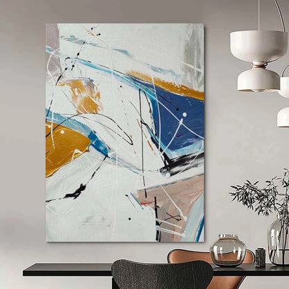 “Colorful Linear Dynamism” - Abstract Expressionist Painting On Canvas DTP049