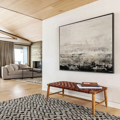 “Neutral Abstract Horizon” Abstract Oil Painting On Canvas DKH445