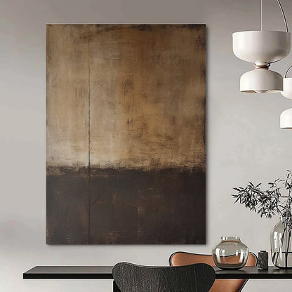 Dual - tone Brown Texture - Abstract Textured Acrylic Painting CT1368