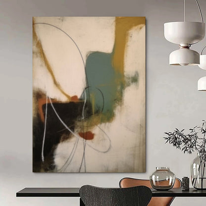 “Colorful, Abstract Fusion ‘Vibrant Interplay’” - Impasto Abstract Painting On Canvas DTP364
