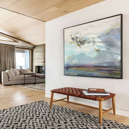 Ethereal Abstract Sky and Water Painting On Canvas DKH196