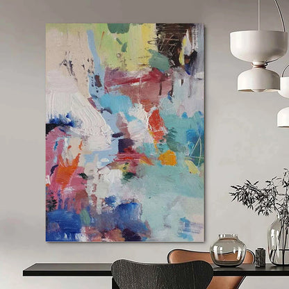 “Pastel Abstraction” - Soft Colorful Abstract Expressionist Painting On Canvas DKH1579