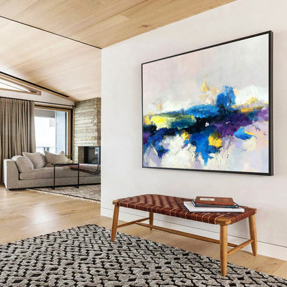 “Colorful Abstract Landscape” Abstract Oil Painting On Canvas DKH531