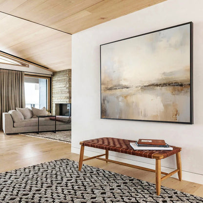 Neutral Abstract Horizon - Abstract Landscape Painting On Canvas DKH623