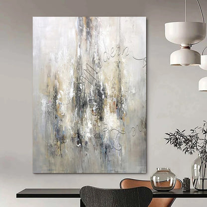 “Neutral - Toned Abstract” ，Abstract Minimalist Oil Painting CT0930