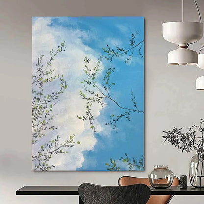 “Branches Against Blue Sky” - Impressionistic Sky Painting CT1986