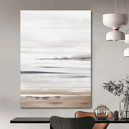 “Neutral Beach Layers” – Abstract Watercolor Seaside Scene CT2064