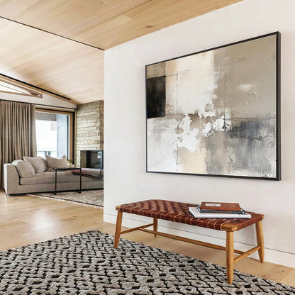 “Neutral - Toned Abstract Patina” Abstract Acrylic Painting On Canvas DKH504