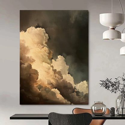 “Dark Sky Cumulus Clouds” - Romantic Realist Painting On Canvas DTP014