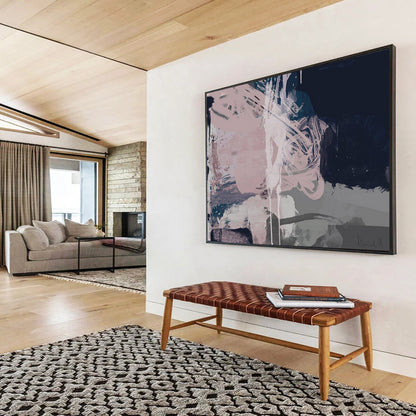 “Pink - Purple Abstract Layers” Modern Abstract Painting On Canvas DLZ142